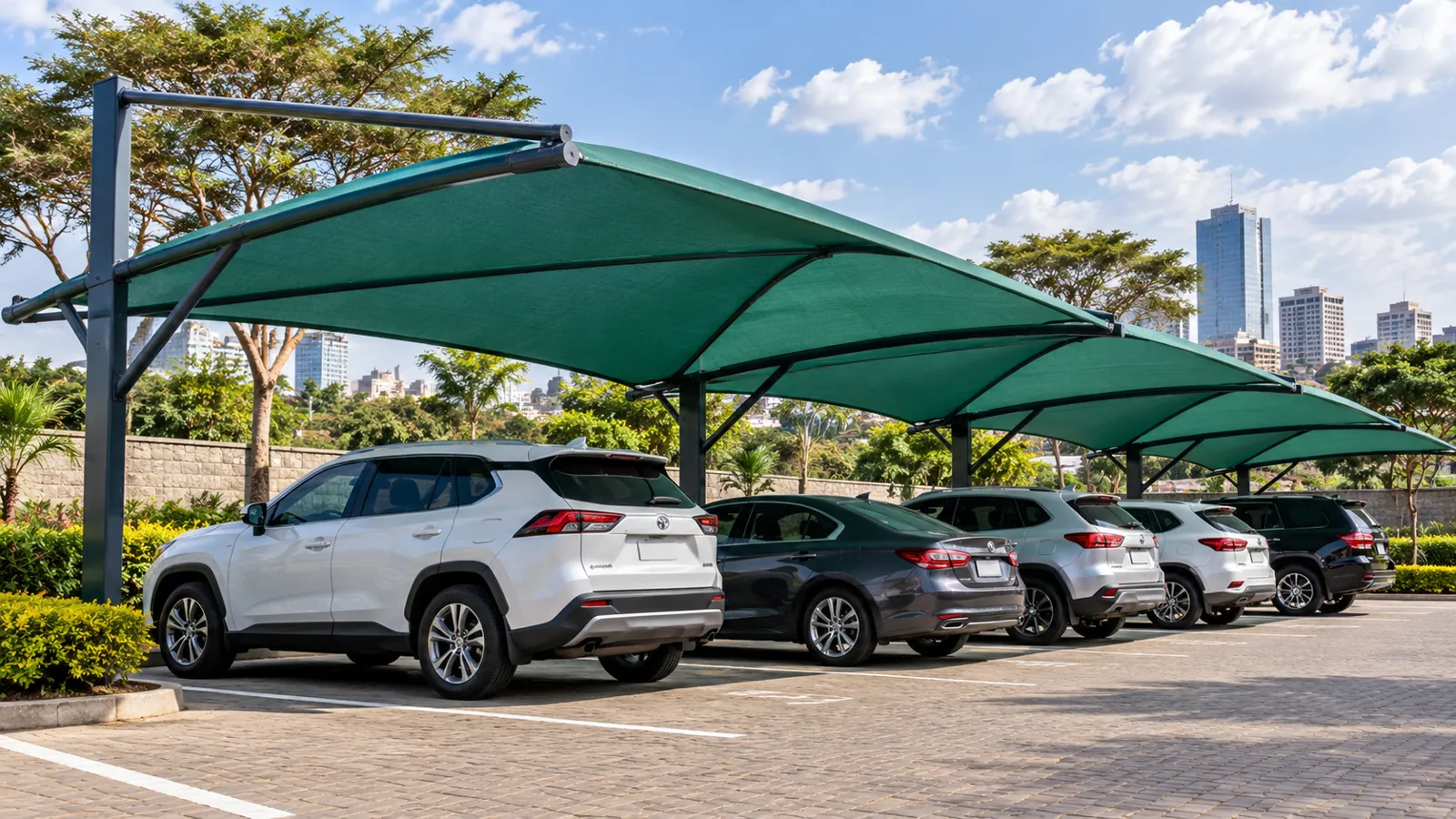 Illustration of corporate car shades